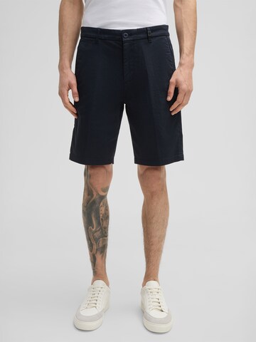 STRELLSON Slim fit Trousers with creases 'Crush' in Blue: front