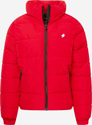 Veste d’hiver Superdry en rouge : devant