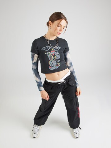 Ed Hardy Tričko 'NEW YORK CITY' – černá