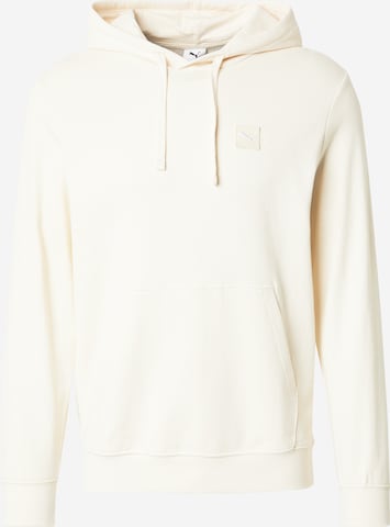 PUMA Športová mikina 'Essentials Elevated' - Biela: predná strana