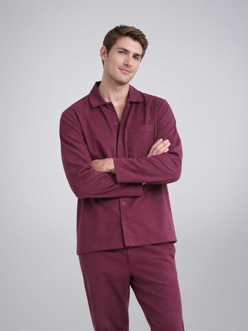 PANTONECLO Pyjama lang 'Pantoneclo Men’s Nightwear Set' in Rood