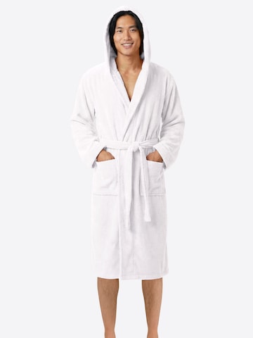 celodoro Long Bathrobe 'Home & Spa Collection' in White: front