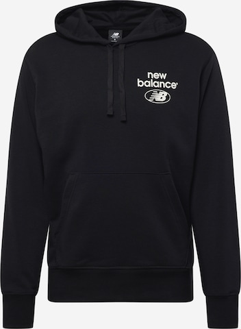 new balanceSweater majica - crna boja: prednji dio