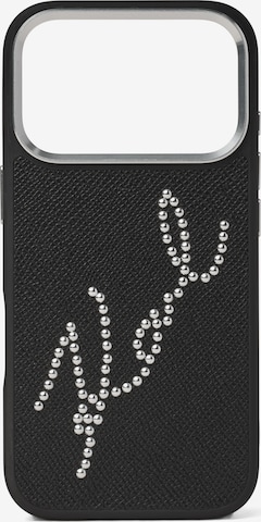 juoda Karl Lagerfeld Išmaniojo telefono dėklas ' SIGANTURE IPHONE 17 PRO-MAX ': priekis