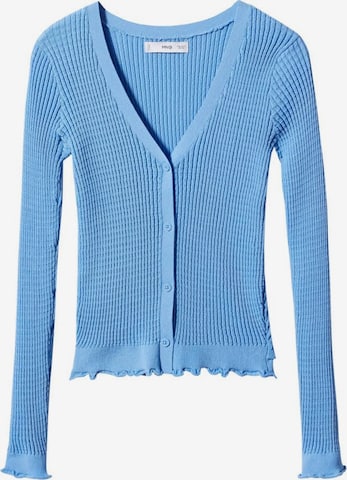 MANGO Knit Cardigan 'Ruffa' in Blue: front