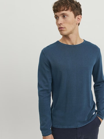 JACK & JONES Regular Fit Pullover 'Leo' in Blau