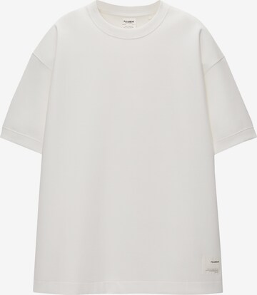 T-Shirt Pull&Bear en blanc : devant