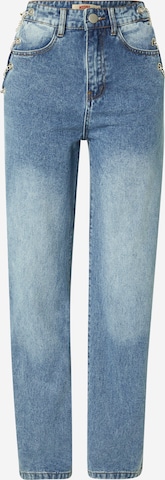 Wide Leg Jean 'Chain Side' Misspap en bleu : devant