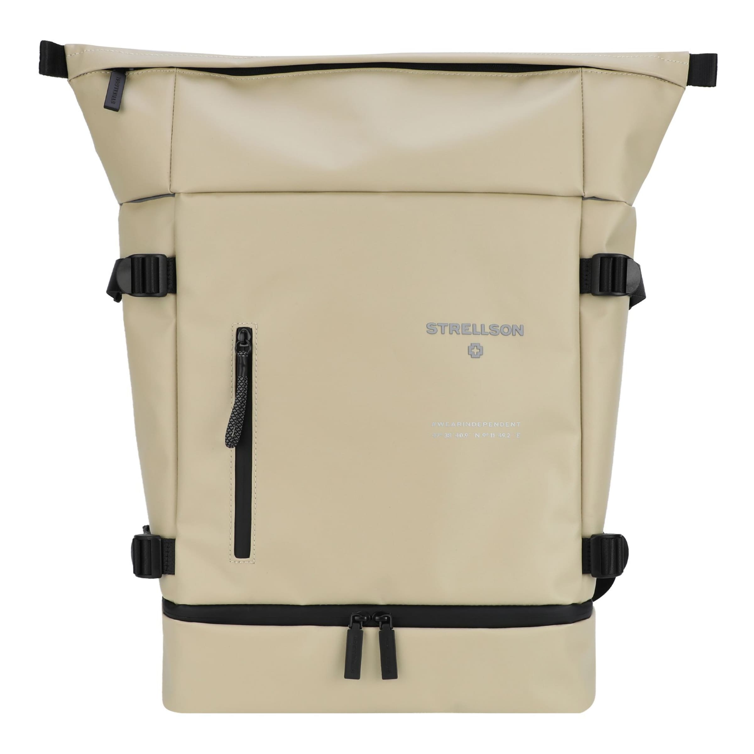 STRELLSON Rucksack 'Stockwell 2.0 Sebastian' in Beige: Vorderseite