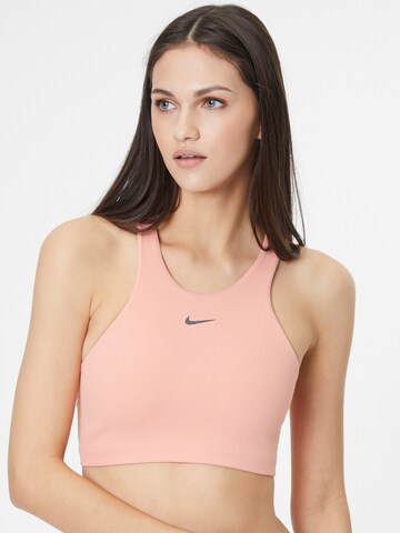 NIKE Bustier Športni nederček | roza barva: sprednja stran