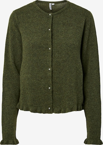 PIECES Cardigan 'PCAmos' i grøn: forside