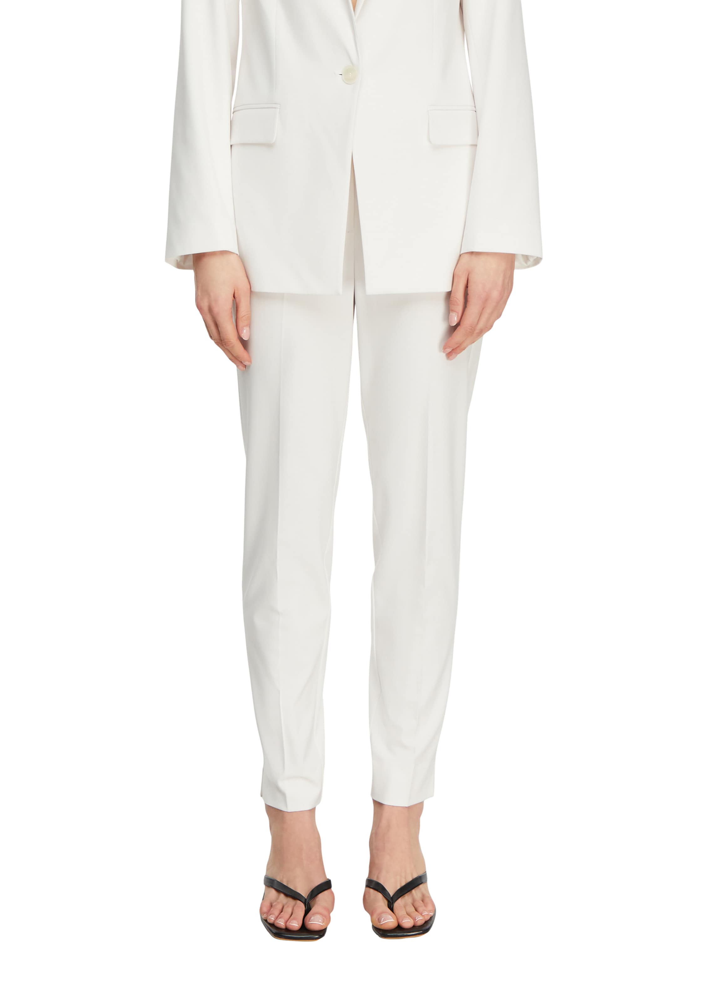 Slimfit Pantaloni con piega frontale di COMMA in bianco: frontale