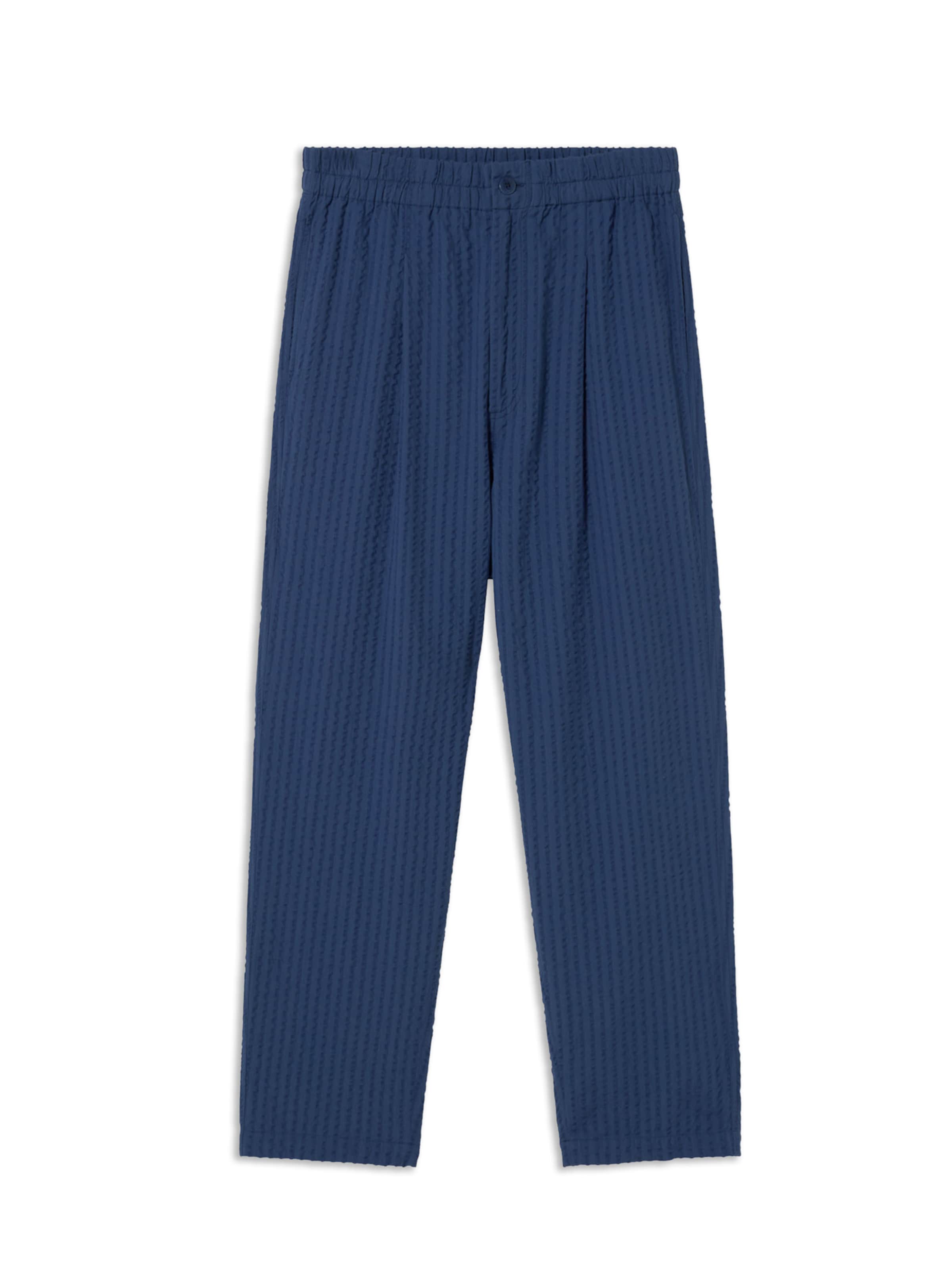 Thinking MU Loosefit Broek ' LUC ' in Blauw: voorkant