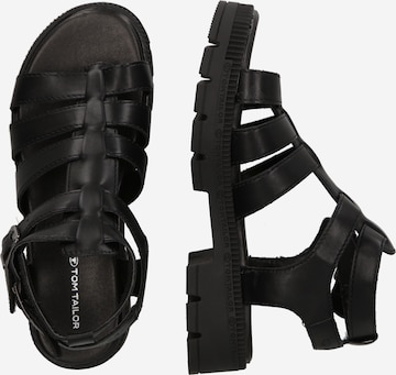 TOM TAILOR Strap sandal in Black