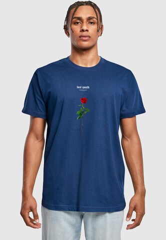 Mister Tee Shirt 'Lost Youth Rose' in Blue: front