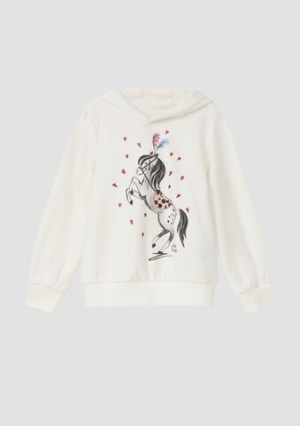 s.Oliver Sweatshirt in Weiß: Vorderseite