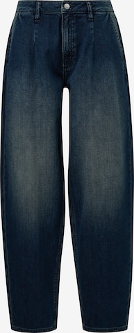 QS Bandplooi jeans in Blauw: voorkant
