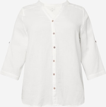 Camicia da donna 'Theis' di ONLY Carmakoma in bianco: frontale