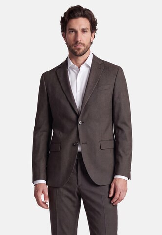 HECHTER PARIS Regular fit Business-colbert in Bruin: voorkant
