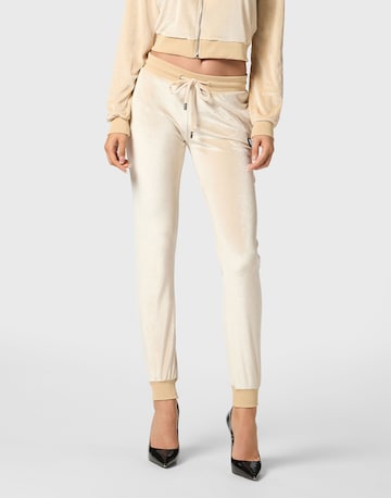 Philipp Plein - Slimfit Calças 'Skull' em bege: frente