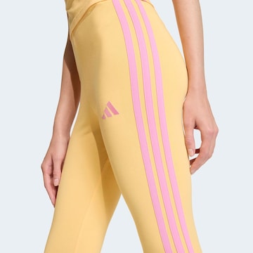 ADIDAS SPORTSWEAR Skinny Workout Pants 'Essentials' in Yellow