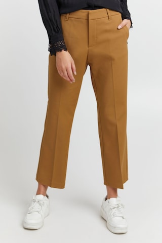 PULZ Jeans Tapered Stoffhose 'BINDY' in Braun: predná strana