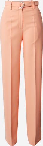 HUGO Red Regular Pleated Pants 'Huglia' in Orange: front