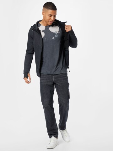 MOROTAI Athletic Zip-Up Hoodie in Grey