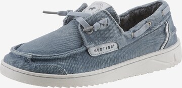 MUSTANG Moccasins in Blue: front