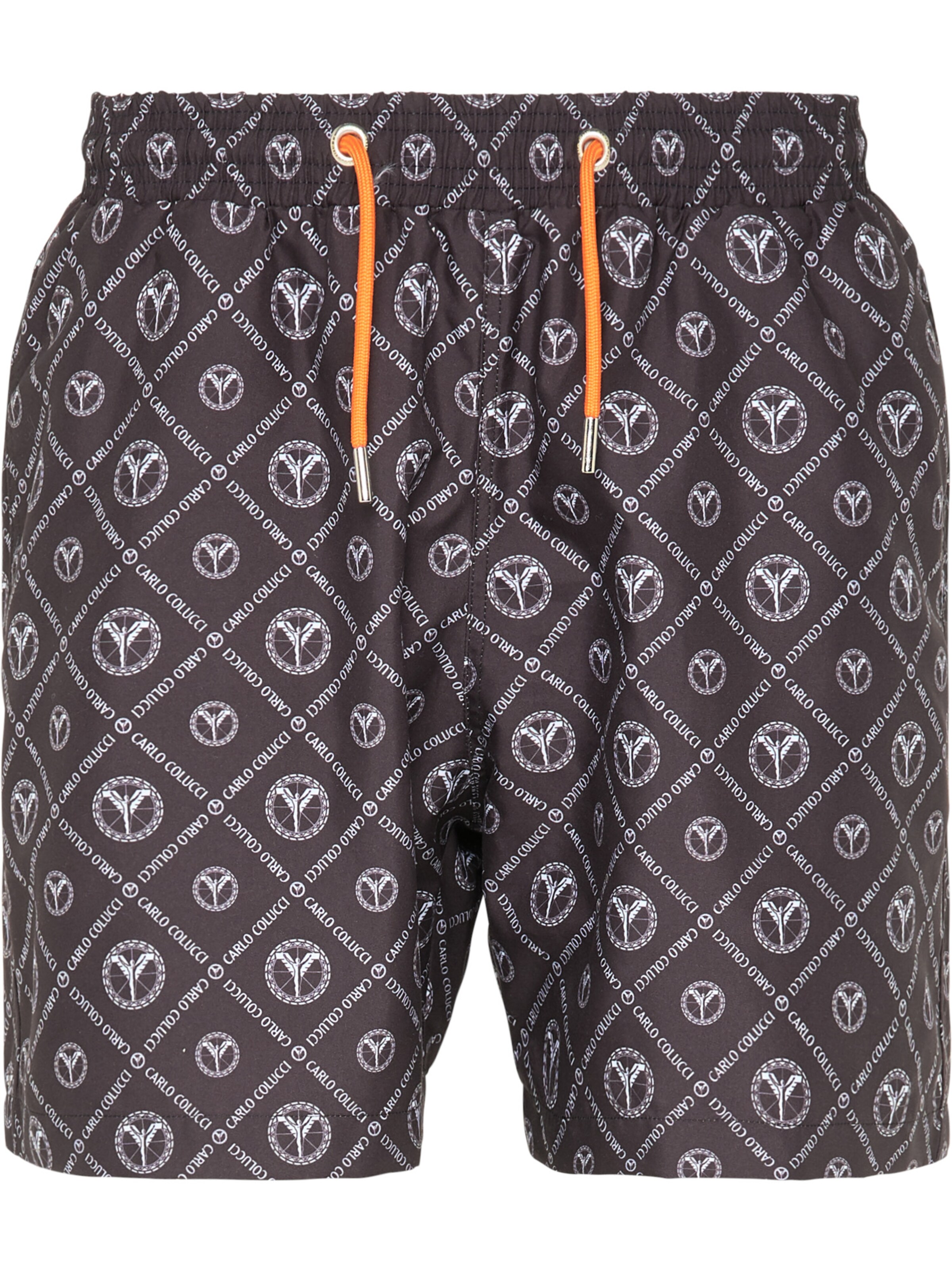 Carlo Colucci Badeshorts 'Carazzato' in Schwarz: Vorderseite