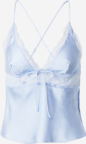 Hunkemöller - Camisa de pijama 'Marcela' em azul: frente