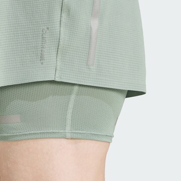 ADIDAS PERFORMANCE Regular Sports trousers 'Ultimate Running Reflective 2-in-1' in Green