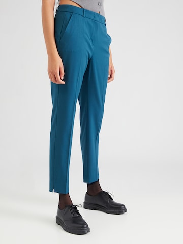 COMMA Slim fit Pleated Pants in Blue: front