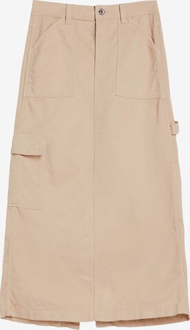 Bershka Skirt in Beige: front