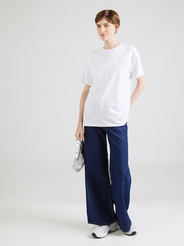 PIECES Oversized Shirt 'PCALIFI FASTTRACK' in White