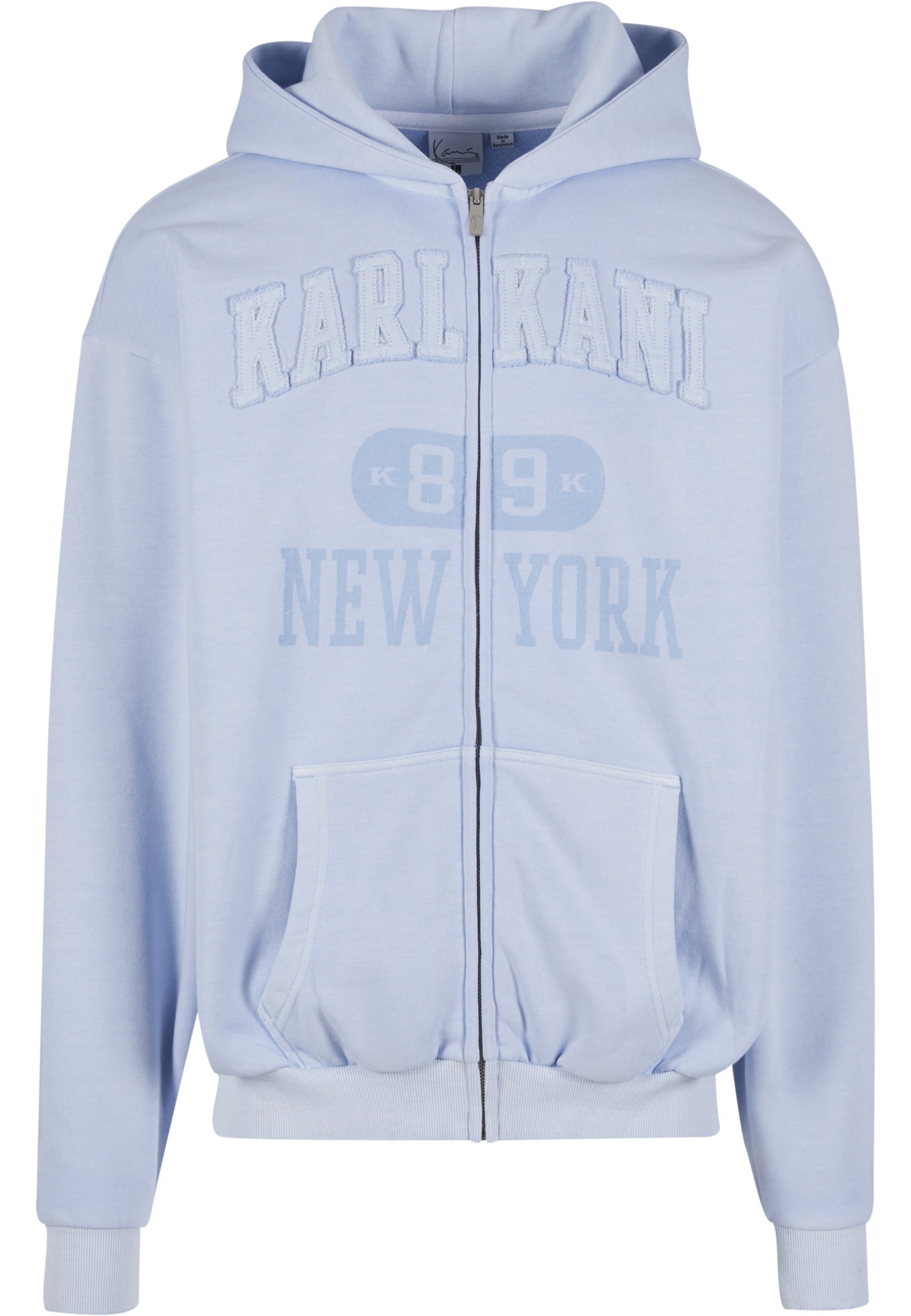 Karl Kani Sweatvest 'Heritage 89' in Blauw: voorkant