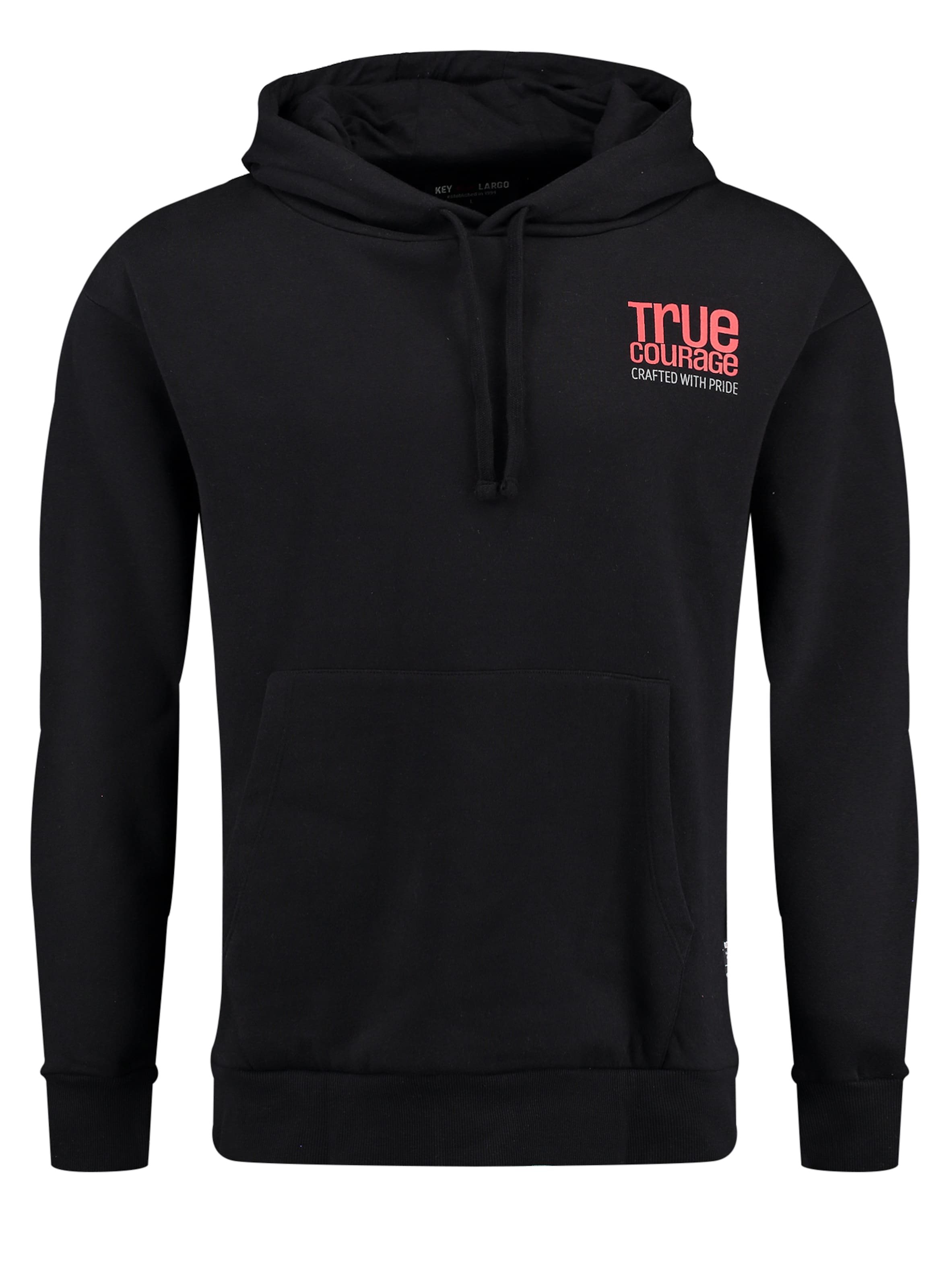 Key Largo Mikina ' TRUE COURAGE ' - Čierna: predná strana