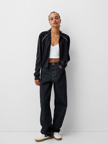 Bershka Sweat jacket in Black