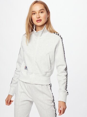 Superdry Zip-Up Hoodie 'Code' in White: front