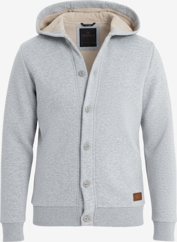 Ombre Sweatvest 'OM-SSZP-0186' in Grijs: voorkant