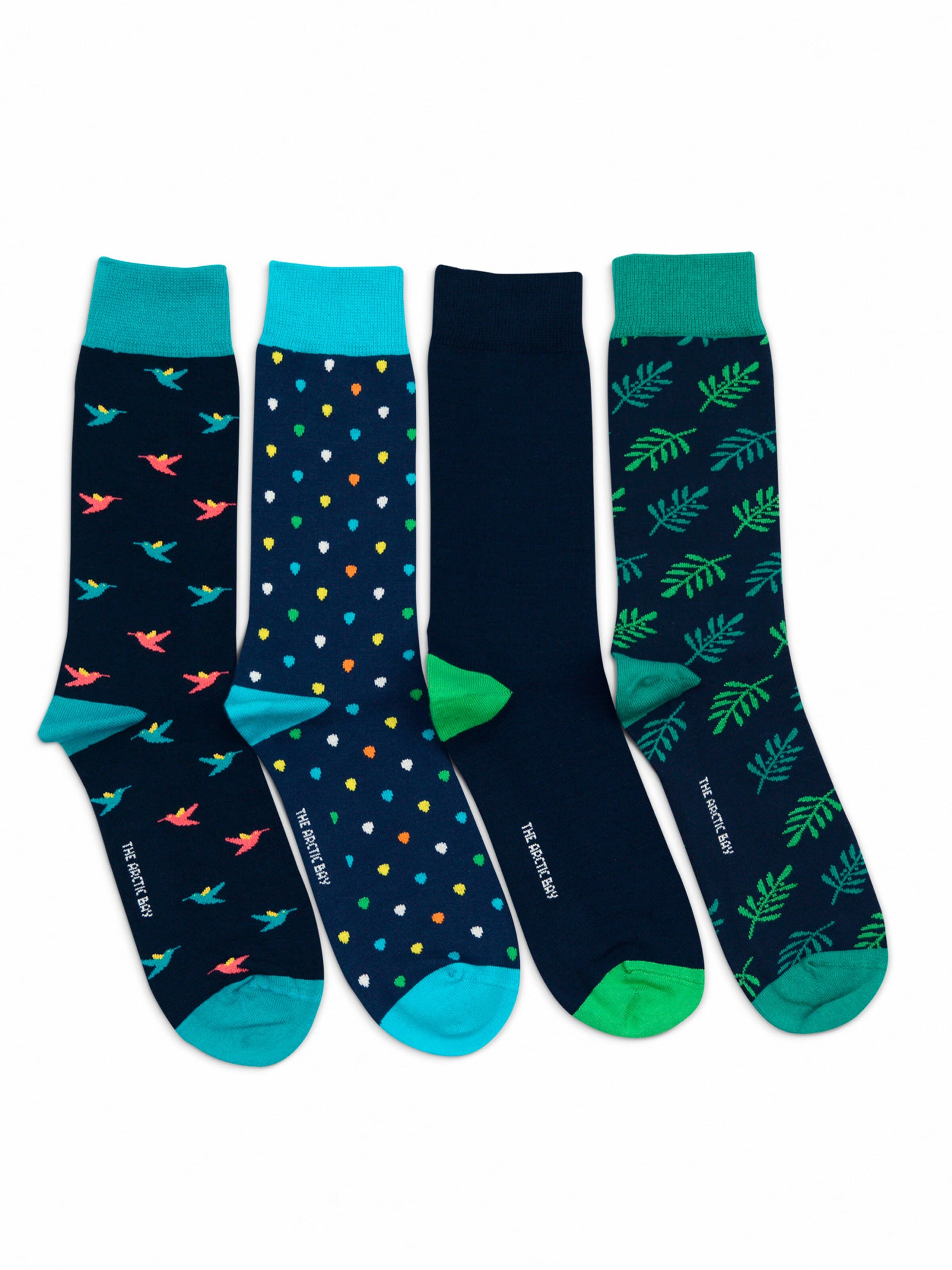 Chaussettes 'DEEP BLUE EDITION Gift box 4 Pack Unisex' The Arctic Bay en mélange de couleurs : devant