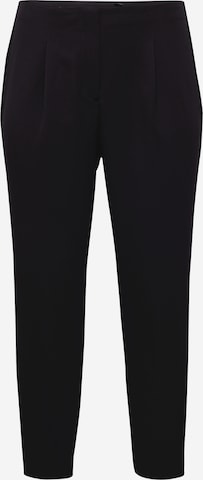 Vero Moda Curve Tapered Pleated Pants 'ISABEL' in Black: front