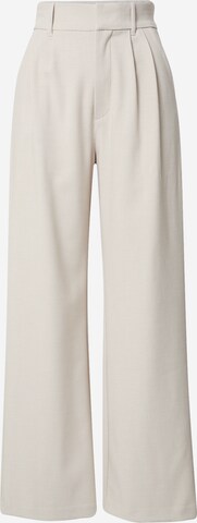 Abercrombie & Fitch Wide leg Pleat-Front Pants in Beige: front