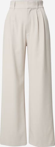 Abercrombie & Fitch Wide Leg Bukser med lægfolder i beige: forside