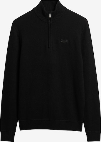 Superdry Pullover 'Essential' in Schwarz: Vorderseite