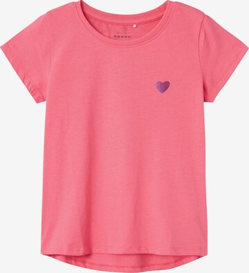 NAME IT T-Shirt 'Violine' in Pink: predná strana