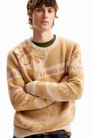 Desigual Sweter w kolorze beżowy