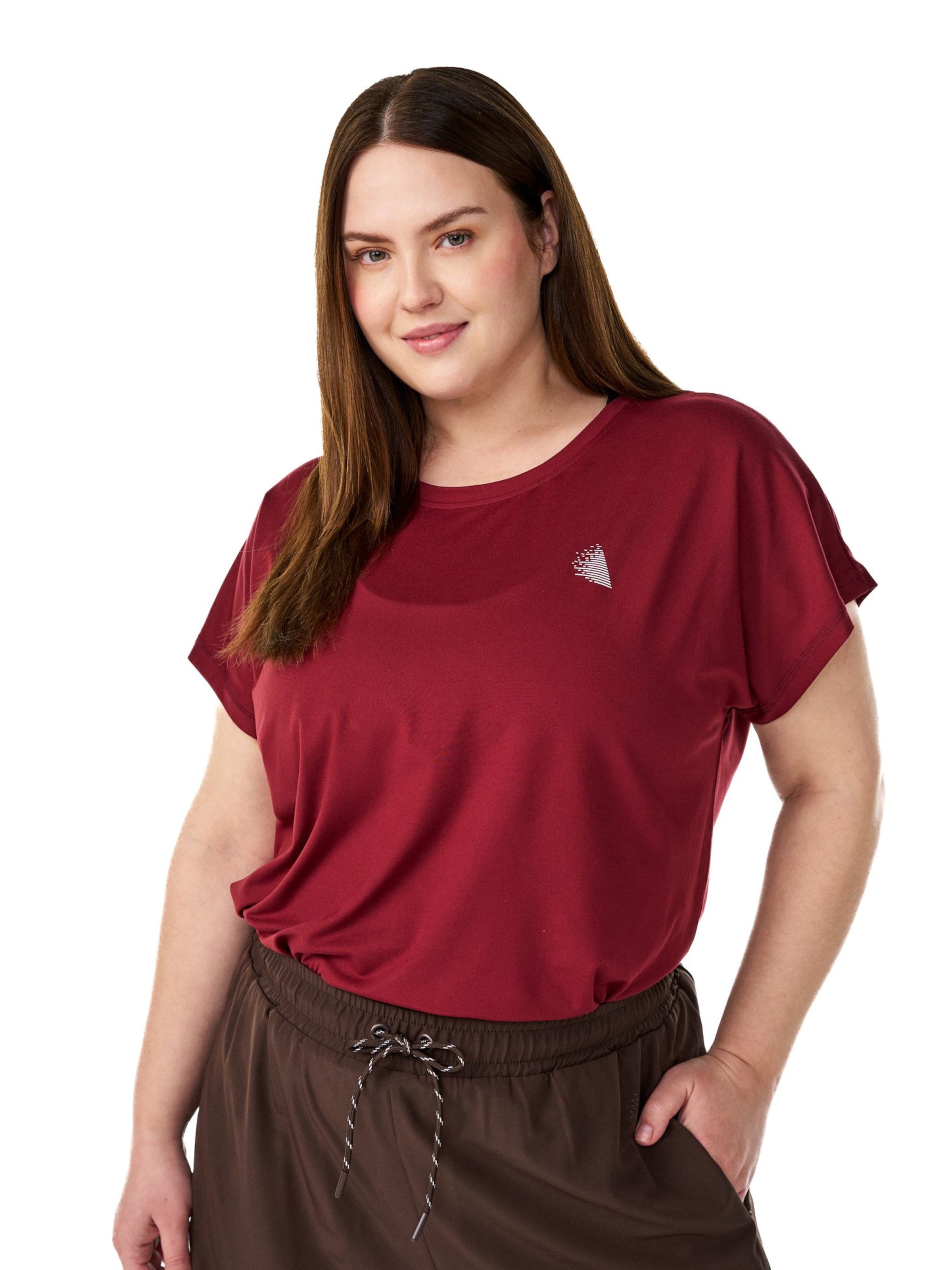 Zizzi Tričko 'ABASIC' – červená: přední strana