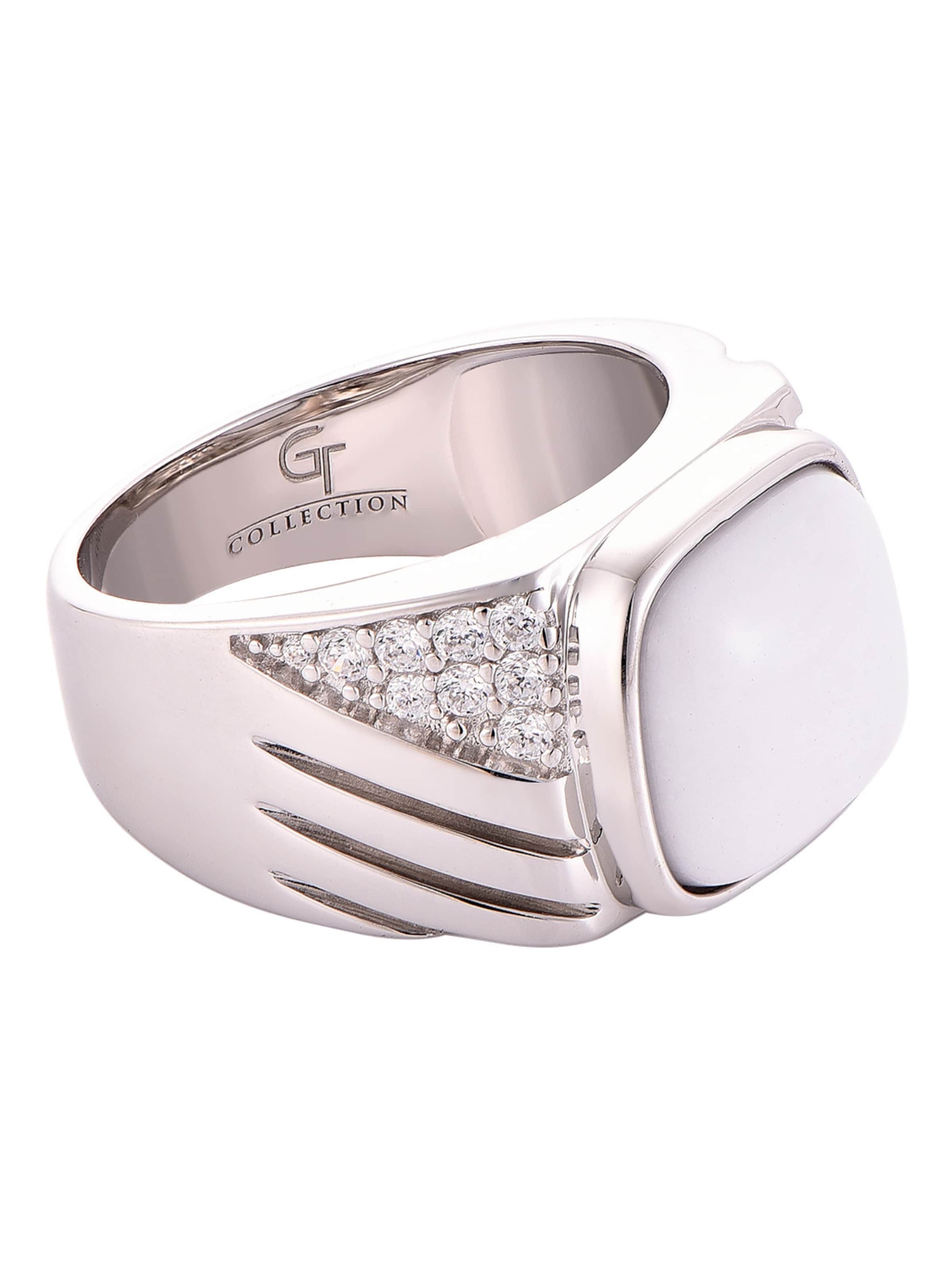 GT Collection Ring 'WHITE HOWLITE' in Silver