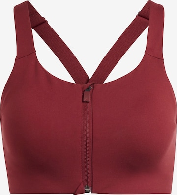 ADIDAS PERFORMANCE Bustier Sport bh 'Impact Luxe' in Rood: voorkant